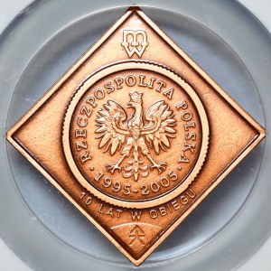 5 groszy 2005, 10 lat w obiegu, miedź