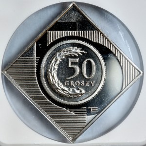 50 groszy 2005, 10 lat w obiegu