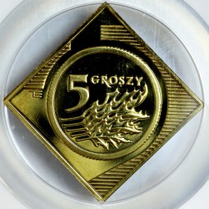 5 groszy 2005, 10 lat w obiegu