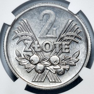 2 złote 1970, Jagody, zaokrąglona 7, bez znaku