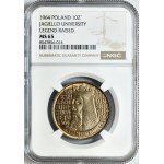 10 złotych 1964, Kazimierz Wielki, wypukły napis