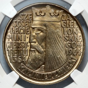 10 złotych 1964, Kazimierz Wielki, wypukły napis