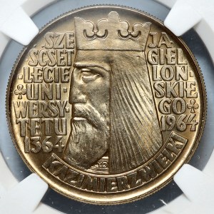 10 gold 1964, Casimir the Great, embossed inscription