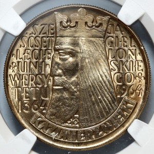 10 gold 1964, Casimir the Great, intaglio inscription