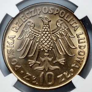 10 gold 1964, Casimir the Great, intaglio inscription