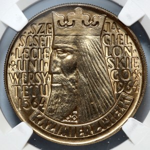 10 gold 1964, Casimir the Great, intaglio inscription