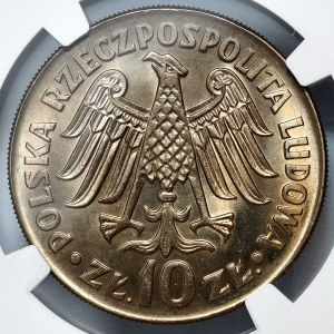 10 gold 1964, Casimir the Great, intaglio inscription