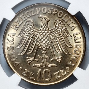 10 gold 1964, Casimir the Great, intaglio inscription