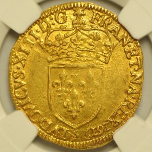 Francja, Ludwik XIII, Ecu d'or 1615 A, Paryż