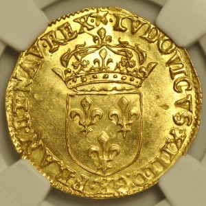 France, Louis XIII, Ecu d'or 1634, Amiens