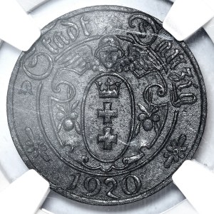 Free City of Danzig, 10 fenig 1920 LARGE DIGITS - RARE