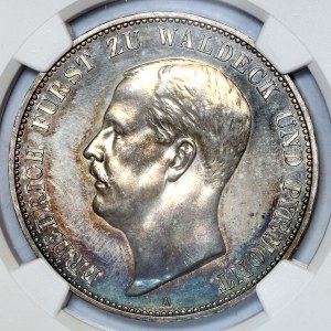 Germany, 5 marks 1903 A, Waldeck-Pyrmont, LUSTRY!