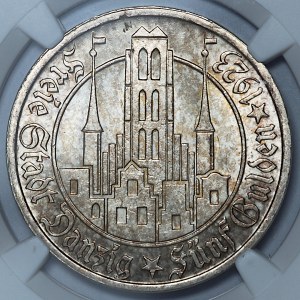 Wolne Miasto Gdańsk, 5 guldenów 1923, Kościół Marii Panny