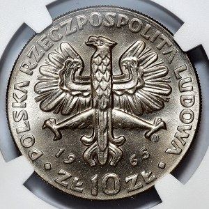 10 złotych 1965, Nike, w płomieniach, duch