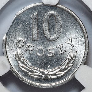 10 groszy 1979, końcówka blachy