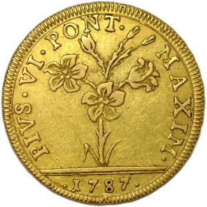 Vatican, Pius VI, 2 doppie 1787, Bologna