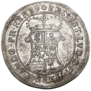 Niemcy, Ernest Ludwig, 10 krajcarów 1728 BIB, Hesja-Darmsdtadt