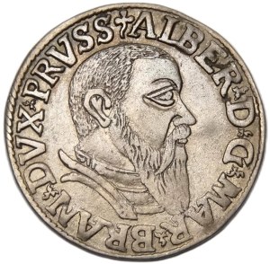 Ducal Prussia, Albrecht Hohenzolern, trojak 1542, Königsberg