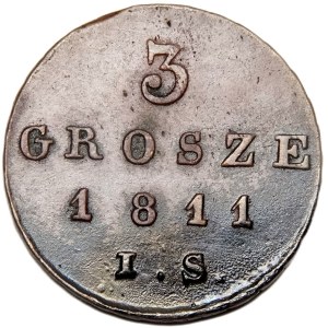 Księstwo Warszawskie, 3 grosze 1812 IB