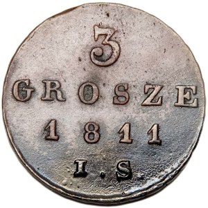 Duchy of Warsaw, 3 pennies 1812 IB