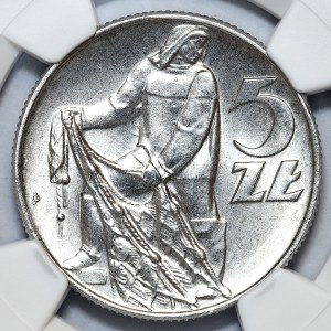 5 gold 1974, Fisherman, sun, flat date