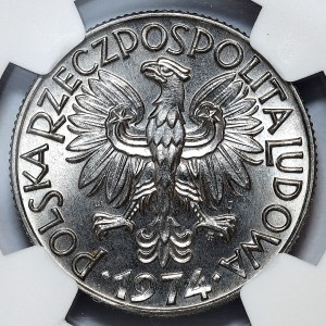 5 złotych 1974, Rybak, słoneczko