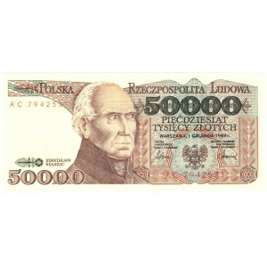 50000 złotych 1989, Stanisław Staszic, seria AC