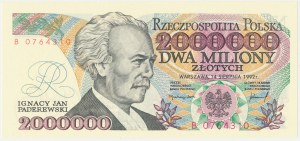 2000000 gold 1992, Ignacy Paderewski, series B