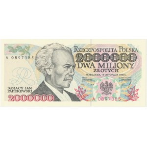 2000000 złotych 1993, Ignacy Paderewski, seria A
