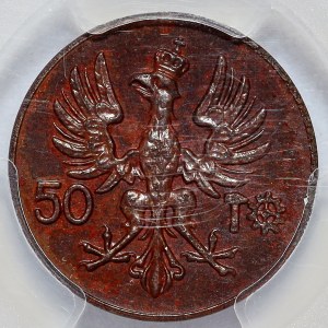 50 marek 1923, Kobieta i kłosy, MIEDŹ, JEDYNA
