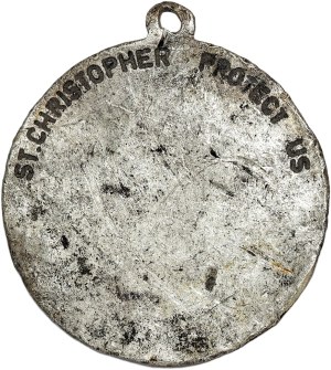 Medal, Saint Christopher 20th century, silver