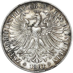 Niemcy, Frankfurt, 2 talary 1861
