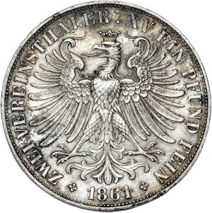 Germany, Frankfurt, 2 thalers 1861
