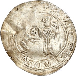 Boleslaw III the Wry-mouthed (1107-1138), a penitential bracelet, Av: St. Adalbert blesses the kneeling prince