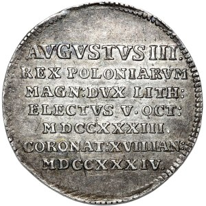 August III Sas, żeton koronacyjny 1734