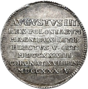 Augustus III Sas, coronation token 1734