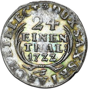 August II Saxon, 1/24 of a thaler (penny) 1722, Dresden, RARE