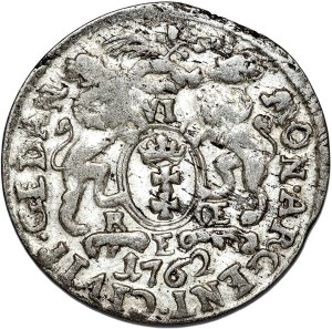 August III Sas, sixpence 1762, Gdansk