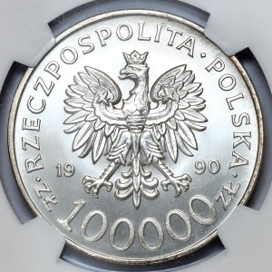 100000 PLN 1990, Solidarity, Type A