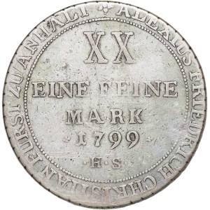 Niemcy, Anhalt-Bernburg, Aleksy Fryderyk Krystian, 2/3 talara 1799 HS