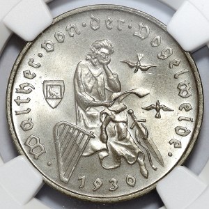 Germany, Weimar Republic, 3 marks 1930 D, Vogelweide, Munich
