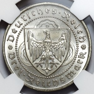 Germany, Weimar Republic, 3 marks 1930 D, Vogelweide, Munich