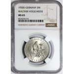 Niemcy, Republika Weimarska, 3 marki 1930 D, Vogelweide, Monachium