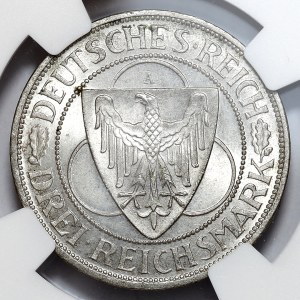 Germany, Weimar Republic, 3 Marks 1930 A, Recapture of the Rhineland, Berlin