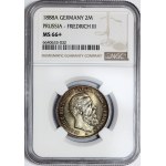 Niemcy, Prusy, Fryderyk III, 2 marki 1888 A, Berlin
