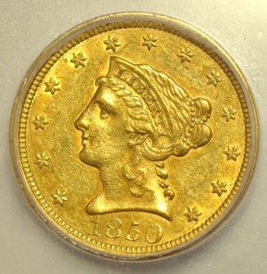 USA, $2 1/2 1850