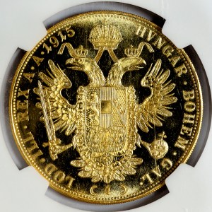 Austria, Franz Joseph I, 4 ducats 1915, Vienna - NEW MINTING