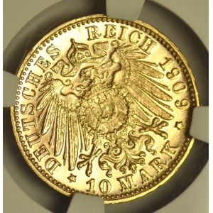 Niemcy, Bawaria, Otto, 10 marek 1909 D, Monachium