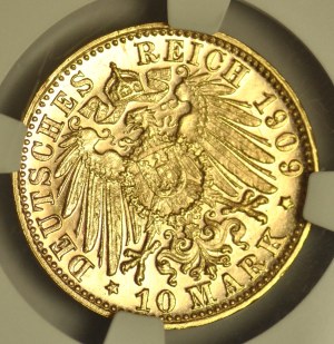 Germany, Bavaria, Otto, 10 marks 1909 D, Munich