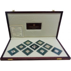 Set of silver clip Polish coins of general circulation 2005